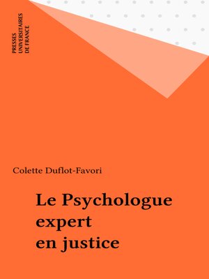 cover image of Le Psychologue expert en justice